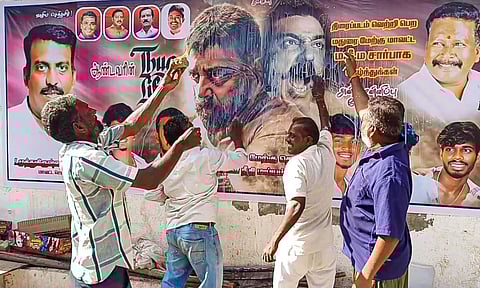 Fans celebrate the realease of actor Kamal Haasan's film 'Thug Life', in Madurai (PTI)