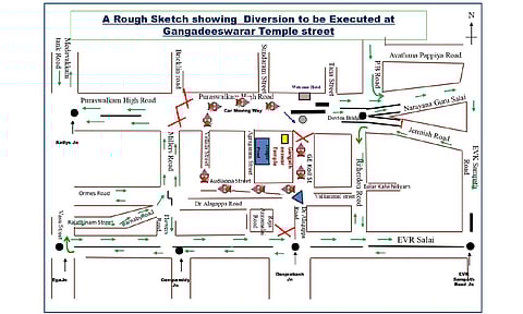 Tariffic diversion announced for Gangadeeswarar temple procession fest