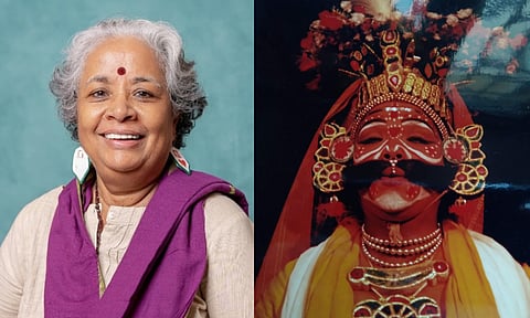 Theatre director and scholar A Mangai; a still from her play 'Pani Thee'