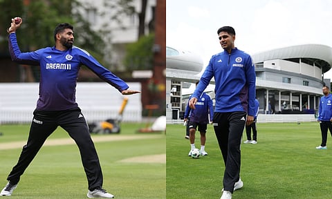 Shubman Gill and Jasprit Bumrah in England test camp