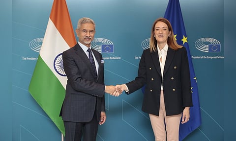 External Affairs Minister S Jaishankar met European Parliament President Roberta Metsola (Photo: X@DrSJaishankar)