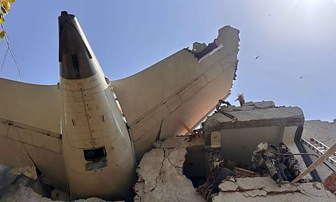 Remains of an Air India plane that crashed moments after taking off from the Ahmedabad airport, Thursday, June 12, 2025 (PTI)&nbsp;