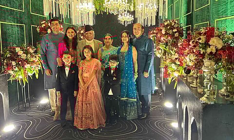 Lt Gen Jagdish Chander with his family