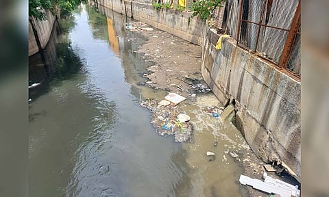 Sewage being discharged into the Kodungaiyur canal
