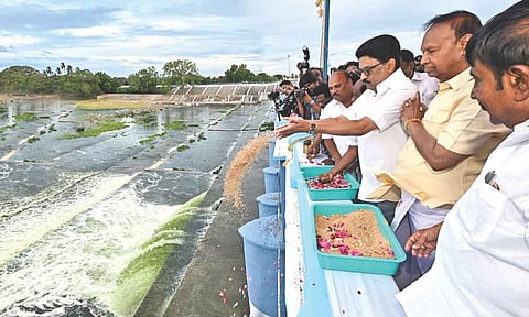 CM Stalin opens water discharge from Grand Anicut on Sunday