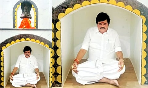 Former Minister Rajendra Balaji offers special prayers for EPS’s return as CM in 2026, (Photo: Thanthi TV)