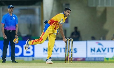 Madurai Panthers accusing Dindigul Dragons captain Ravichandran Ashwin of ball tampering during their match on June 14 (TNPL website)&nbsp;