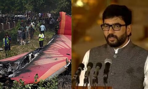 Visual from the crash site, Union minister Murlidhar Mohol, (PTI)