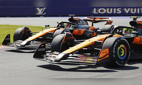 McLaren teammates Lando Norris and Oscar Piastri, go wheel to wheel in Canadian Grand Prix (Photo: AP)
