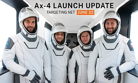 Crew of Axiom-4 mission (Photo/@Axiom_Space)