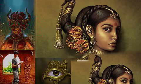 Chennai artist Rudhra reimagines mythology and beauty through his art