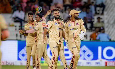 Chepauk Super Gillies players celebrate the victory
