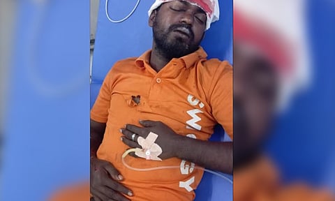 A food delivery executive was severely injured as a streetlight pole on the Tambaram flyover