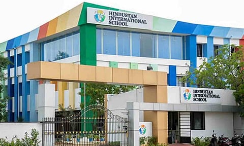 An outside view of Hindustan International School, Padur campus