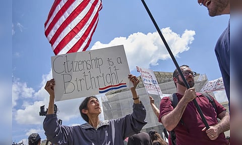 President Donald Trump on his first day in office denied citizenship to children born on U.S. soil to parents who are in the country illegally or temporarily (Photo: AP)