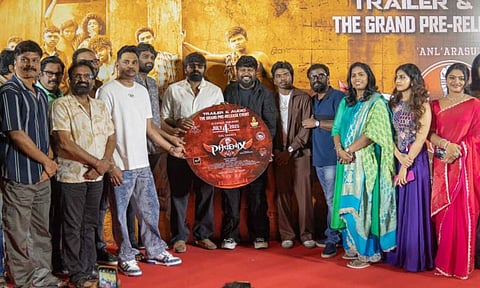 Vijay Sethupathi, filmmakers H Vinoth and Pandiraaj with Phoenix team