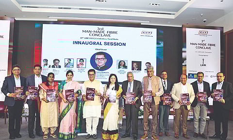 Union Minister of State for Textiles Pabitra Margherita at the conclave on Man Made Fibre in Coimbatore on Monday