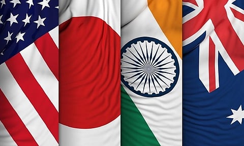 Representative image of QUAD countries flags (Credit: DD news)