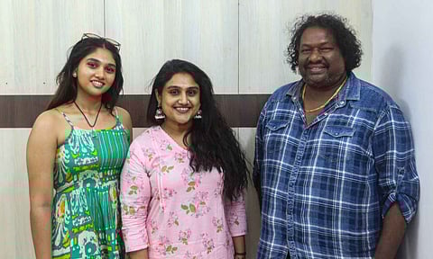 L to R: Jovika, Vanitha, Srikanth Deva