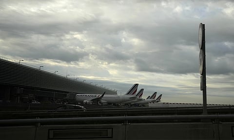 40% of flights were cancelled Friday at all Paris airports (AP)