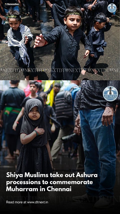 Shiya Muslims take out Ashura processions to commemorate Muharram in Chennai