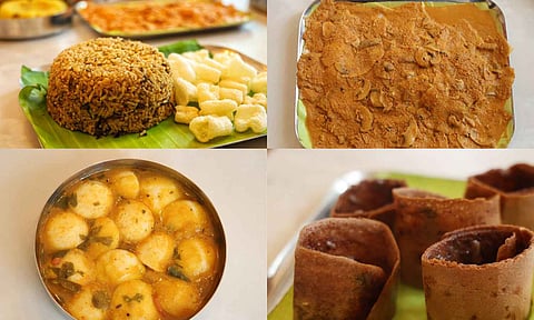 Variety of dishes at Tamarind Tales