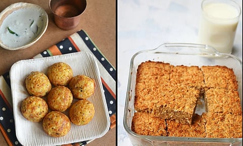 Oats paniyaram, oatmeal bar