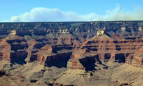 Smoke billows over the North Rim of the Grand Canyon (AP)