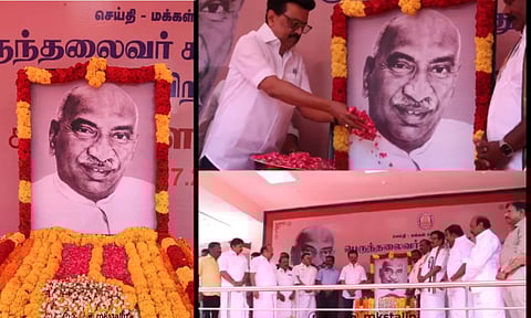 CM Stalin pays respect to former Tamil Nadu Chief Minister K. Kamaraj (X/@mkstalin)
