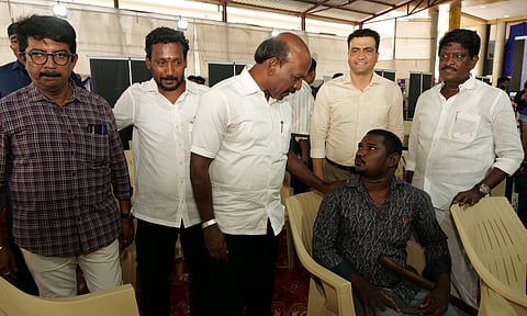 Health Minister Ma Subramanian inspected the ‘Ungaludan Stalin' camp (Image Source@XSubramanian_ma)