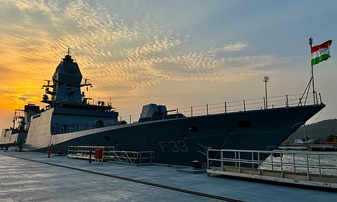 Stealth frigate INS Nilgiri arrives in Chennai&nbsp;