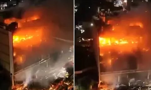 The cause of the fire was not immediately known, but the governor said initial results from an investigation would be announced within 48 hours, INA reported. (Photo/X@MidEastOb)