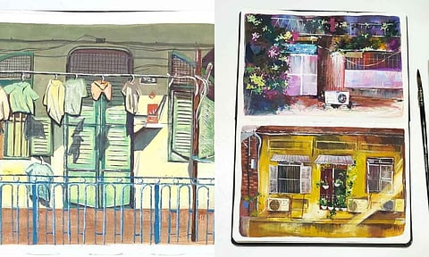 Artworks of Preethi on display during the event&nbsp;