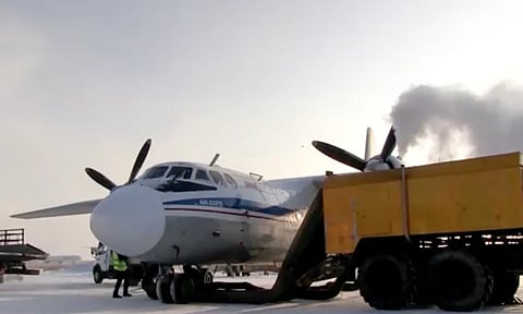 An-24 aircraft after a regional passenger plane goes missing in Siberia [Screengrab/Reuters]