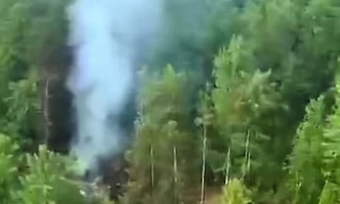 crash site of a plane in Russia (AP)