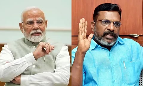 L-R: Prime Minister Narendra Modi; VCK President Thol Thirumavalavan (File Photos)