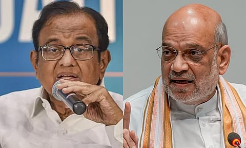 P Chidambaram and Amit Shah (PTI)