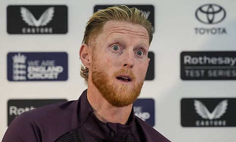 England's captain Ben Stokes address a press conference ahead of the fifth Test cricket match between India and England, in London, Wednesday, July 30, 2025 (PTI)&nbsp;