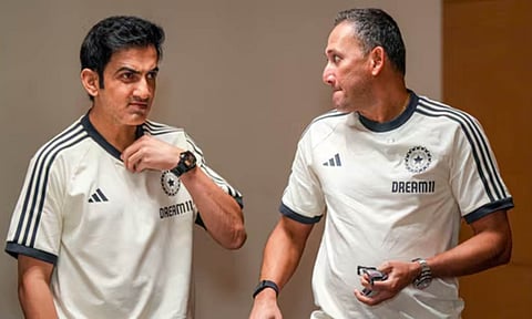 Gautam Gambhir and Ajit Agarkar (PTI)