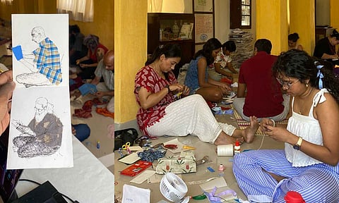 Zine made of fabric, From one of the zine making sessions