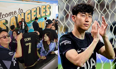 Fans queue at the airport to welcome Son Heung-min&nbsp;&nbsp;
