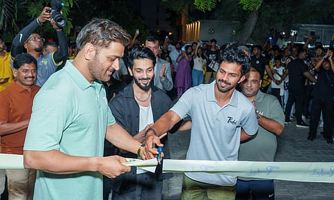 MS Dhoni, Ruturaj Gaikwad and Anirudh Ravichander launch 7Padel&nbsp;&nbsp;