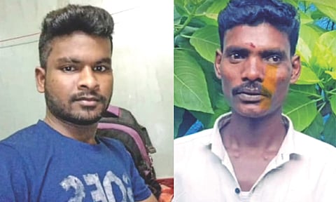 Victims Mohanraj (left) and Anand