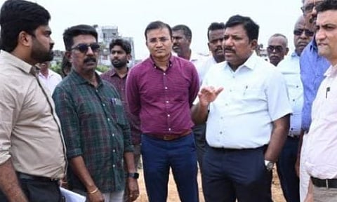 Chief Secretary N Muruganandam on Saturday inspected flood mitigation projects&nbsp;
