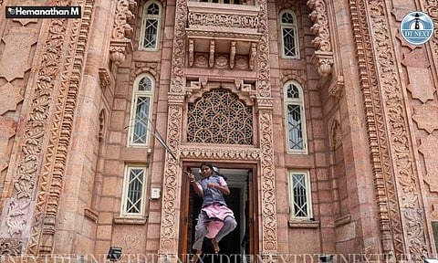 Students from government model schools performed martial arts at the Egmore Museum on Sunday (Photo: Hemanathan M)&nbsp;
