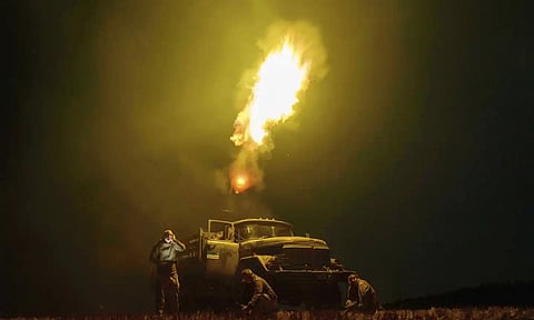 Ukrainian drone strike (AP)