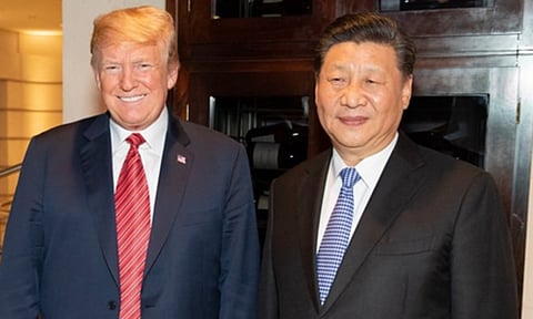 &nbsp;US President Donald Trump with China President Xi Jinping
