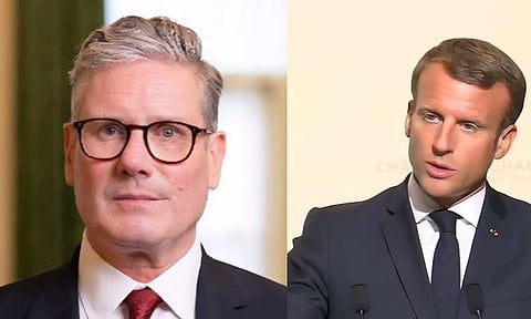 Keir Starmer and Emmanuel Macron (ANI)