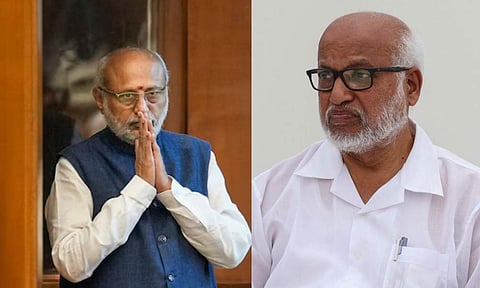 Maharashtra Governor Radhakrishnan; Former Supreme Court judge B Sudershan Reddy (PTI)&nbsp;