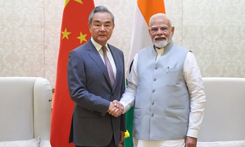 Chinese Foreign Minister Wang Yi on Tuesday called on Prime Minister Narendra Modi in New Delhi (IANS)